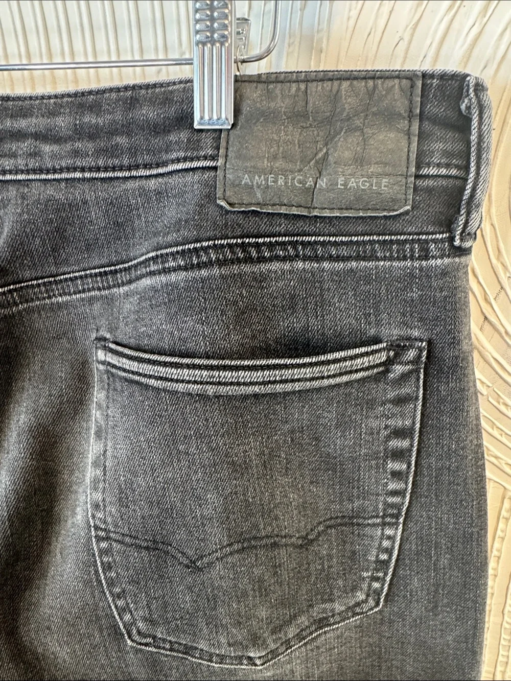 American Eagle Outfitters Men's Dark Gray Skinny Jeans N0554